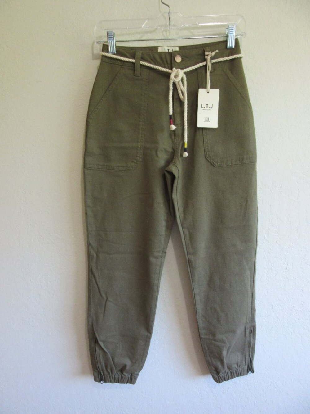 L.T.J. letter to juliet Moss S Tapered Pants NWT